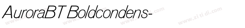 AuroraBT Boldcondens字体转换